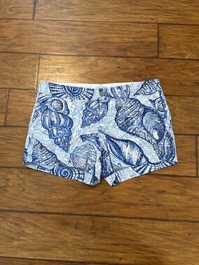 Lilly Pulitzer Callahan Shorts Blue Peri Pop Up Stuffed Shells Sz 14